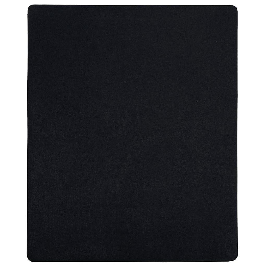 Vidaxl Prześcieradła, 2 Szt., Czarne, 180X200 Cm, Dżersej Bawełniany