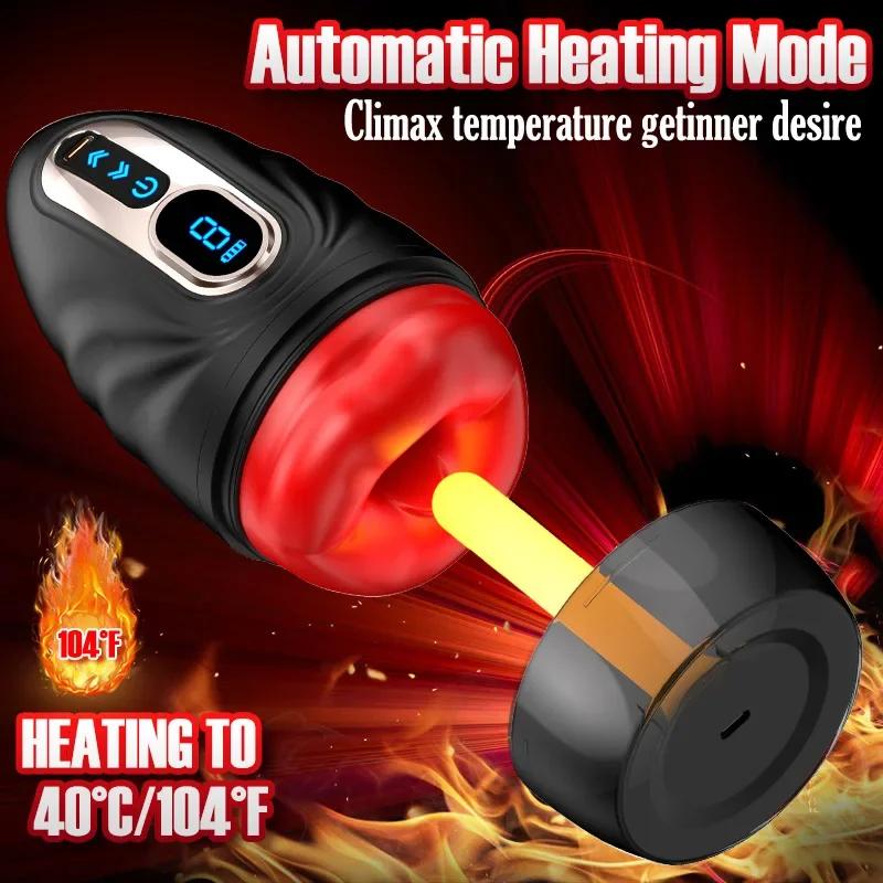 Automatic Sucking Masturbator Cup for Men Deep Throat Blowjob Penis Massager Vacuum Stimulator Pocket Pussy Adult Sex Toy