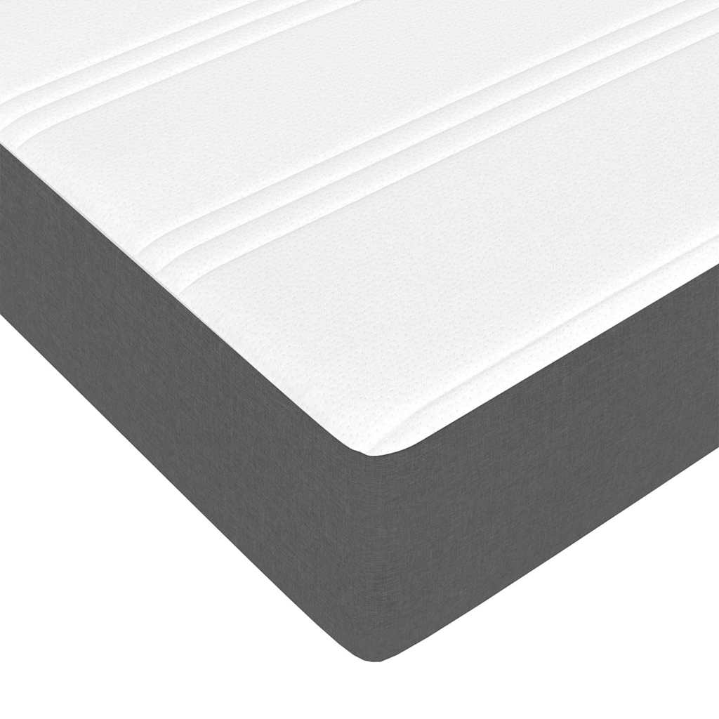 Bed Frame with Mattress Dark Gray 200 x 200 cm Fabric