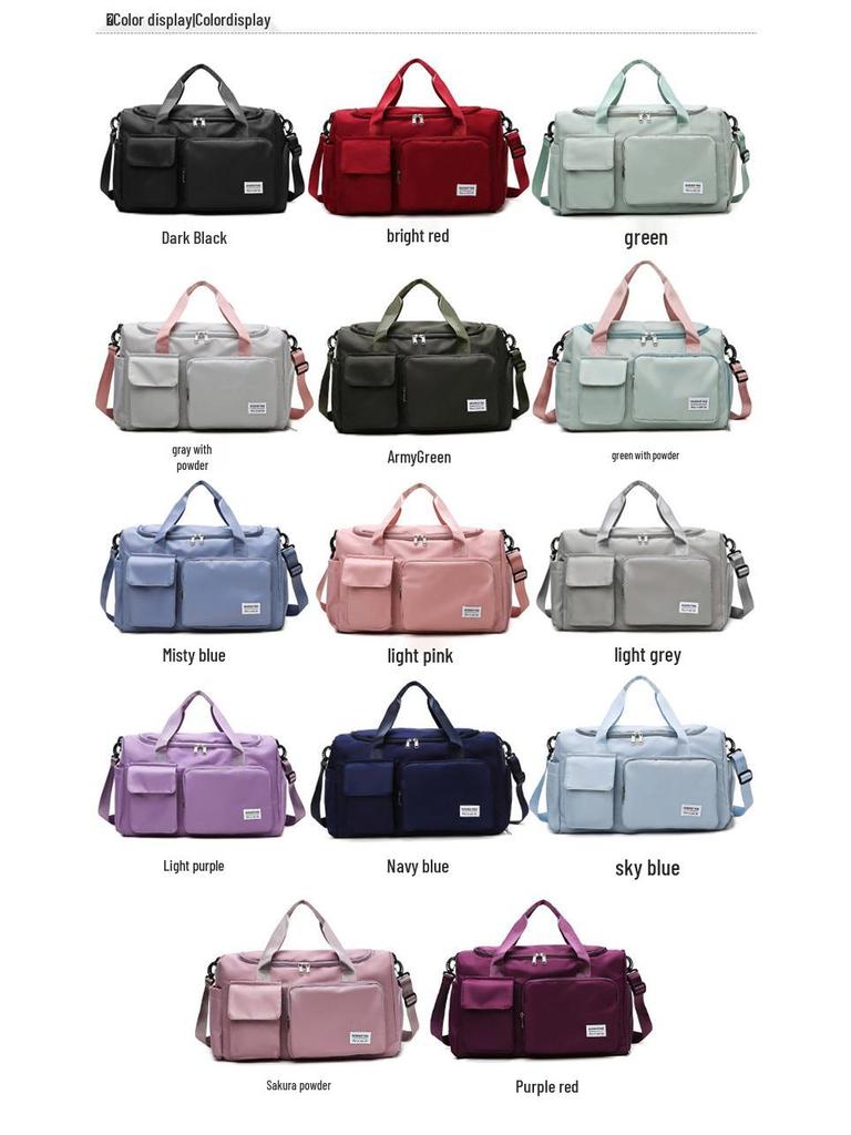 2024 Trendy Sports Gym Bag with Wet/Dry Separation, for Men & Women - Oxford Cloth, Handheld/Shoulder, Ideal for Travel & Swimming