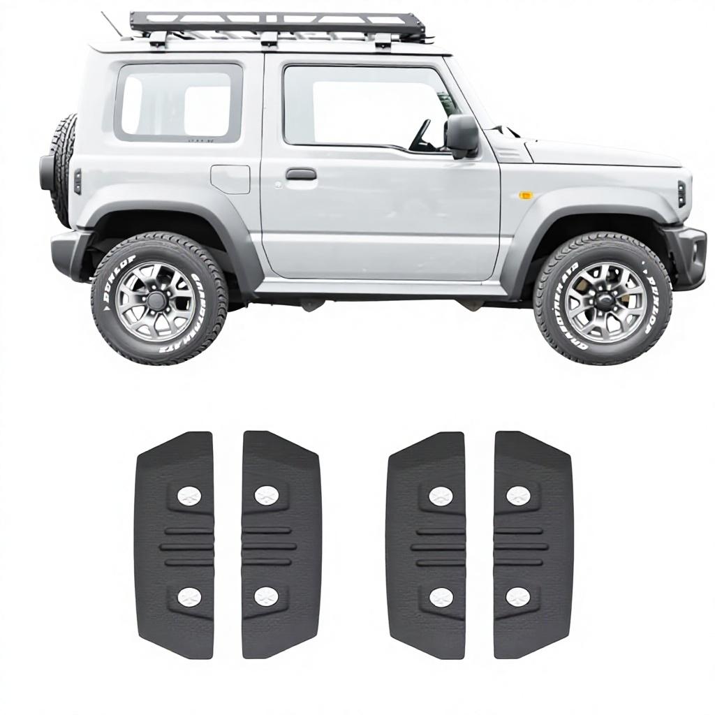 Silicone Fender Flare Trim for Suzuki Jimny 3Door 5Door JB64 JB74 JC74 2019 4PCS Wheel Arch Protector Cover Exterior Accessories Black(4pcs/set)
