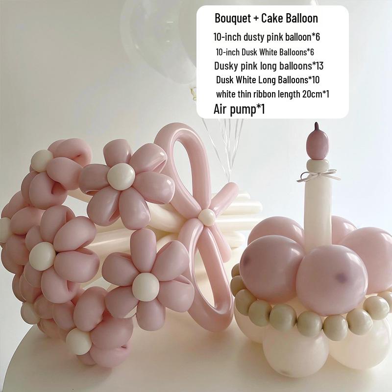 Rosa Perlen-Kuchenballons, Geburtstags- & Hochzeitsdekorationen, Bobo-Ballons für Partys & Anträge