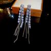 Silver Needle French Fresh Exaggerated Diamond Earrings Light Luxury High-end Stud Earrings Temperament Earrings Design Sense Niche
