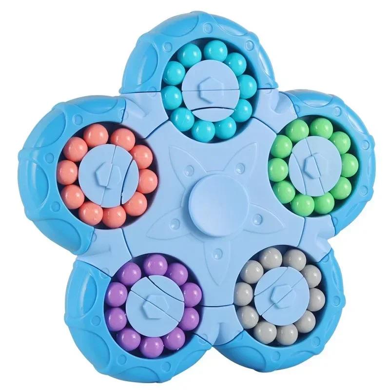Montessori Rotating Magical Bean Cube Fingertip Toy Children Mind Brain Teaser Game Educational Spinners Stress Relief Toys