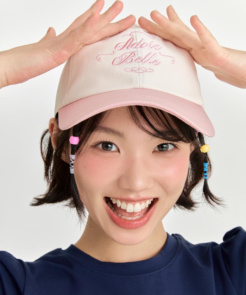 ADOREBELLE Antique Logo Cap - Pink