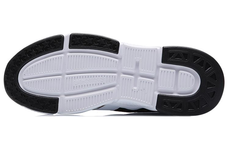 Li Ning 001 Slip Resistant Abrasion Resistant Low top Running Shoes Unisex White Black AGCR023-4