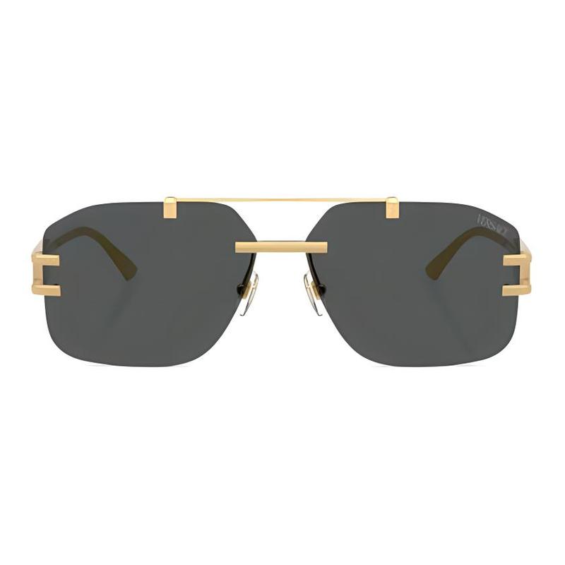 Versace Brand Design Logo Metal Pilot Sunglasses Men's Gold 19156965 VE2275-gold 60