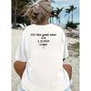 New Women'S Summer Casual T-Shirt with Easy Slogan, Black, Short Sleeves, Perfect for Everyday Fashion