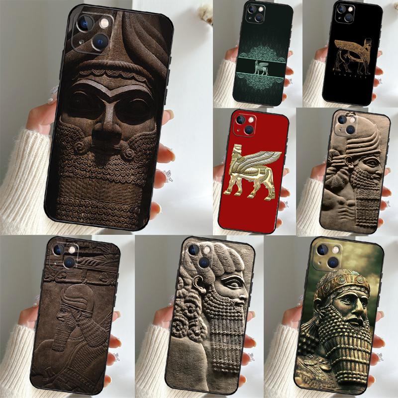 Assyrian Lamassu Winged Bull Case For Samsung Galaxy S25 S24 S23 Ultra S9 S10 S20 S21 S22 Plus S23 FE S25 FE Phone Cover