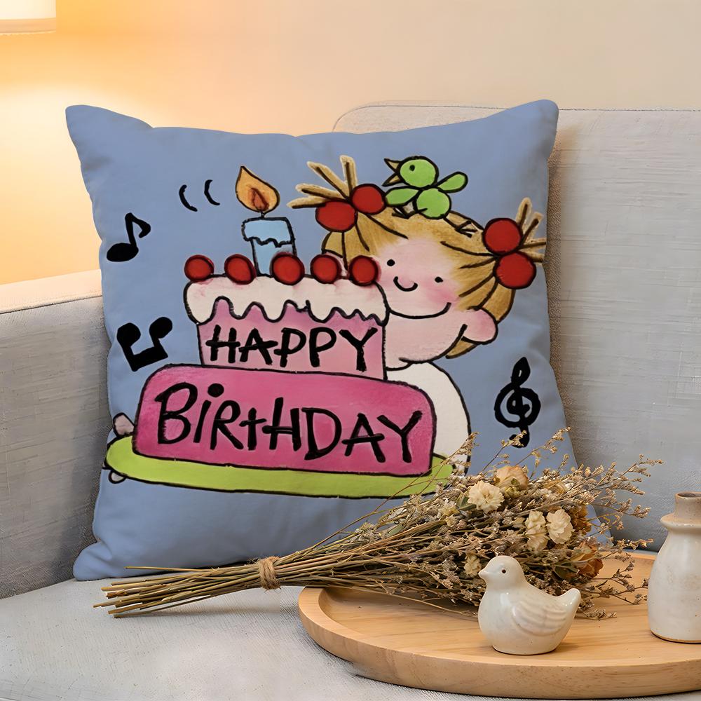 Cushion Cover  Linen  SkinFriendly Soft Decorative Case for Sofa Home Decor Cute CCoco and Wondrous Gang Pillow cover
