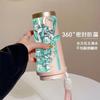 Hatsune Miku Personality Cute Animation Peripheral Thermos Cup Secondary Cartoon Creative Stainless Steel Straw Cup Holiday Gift