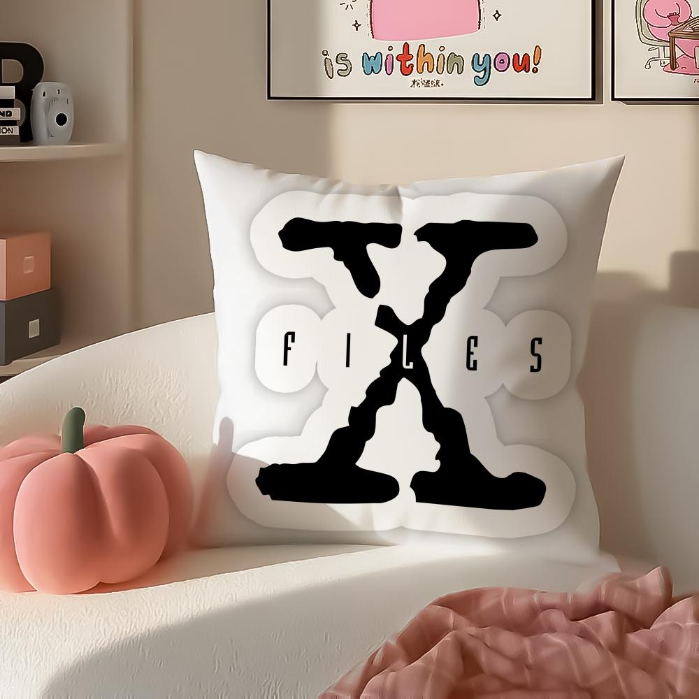TV Series Mysterious The XFiles Cushion Cover Pillowcase Short Plush Invisible Zipper Room Sofa Cushion Cover