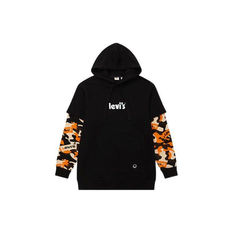 Levis FW22 Camouflage Print Hoodie Men Hoodies Black A5186-0000