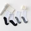 5 Perechi/Lot Toamnă Iarnă Șosete Bumbac Copii Copii Adolescenți Modă Negru Alb Pentru 1-12 Ani Student Căldură Șosete Bebeluș Fată Băiat
