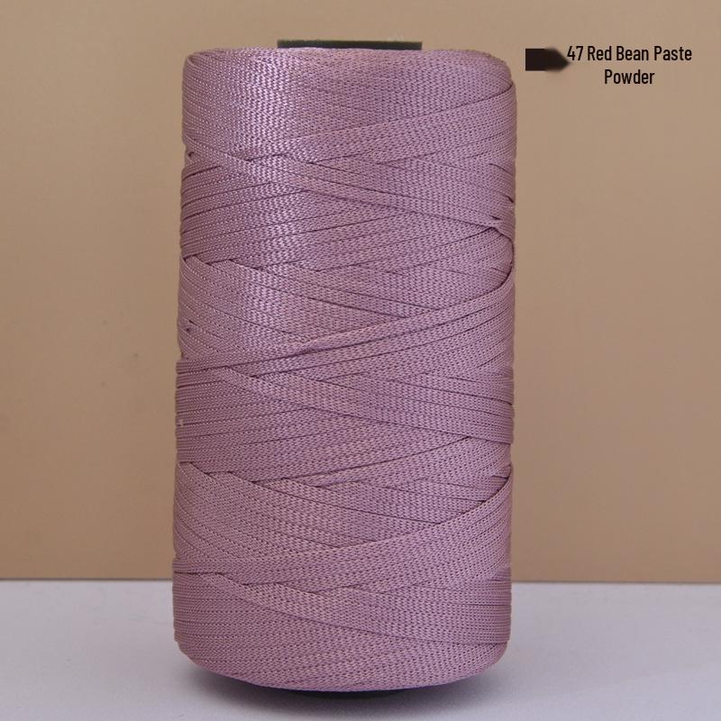 Hand-Woven Mercerized Cotton & Linen Ice Silk Yarn for DIY Crochet Bags, Hats, and Cushions