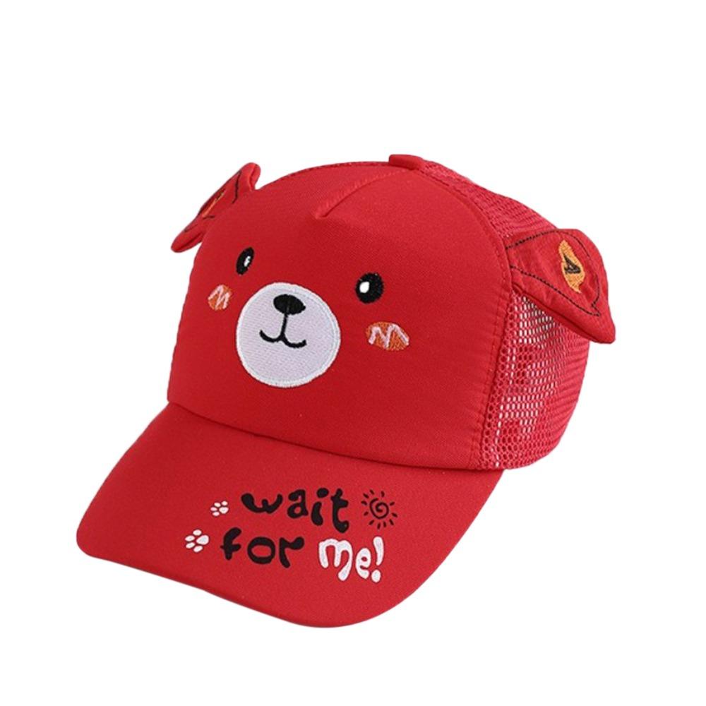 

Embroidered Baseball Cap Cotton Polyester Sun Hat Anti-UV Duck Tongue Cap Girls красный