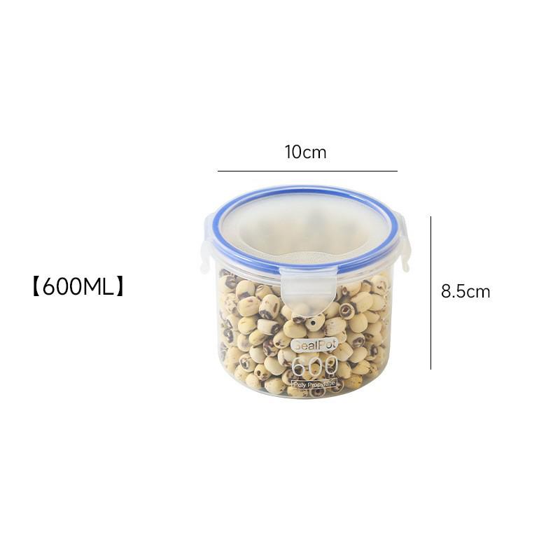 Transparent Food-Grade Jars for Grains, Cereals, Snacks, Tea, and Dry Goods Storage