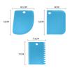 3-Piece Dough Cream Scraper Set Semi-Circular Serrated Trapezoidal Cake Baking Pastry Tools DIY Kitchen Gadget