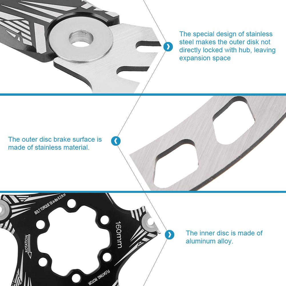 Quality Metal Mountain Bike 160mm Five Nail Disc Brake Brake Pad Disk