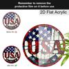 Acrylic USA Suncatcher Stained Glass Effect Window Hanging Ornament Patriotic Decor for Home