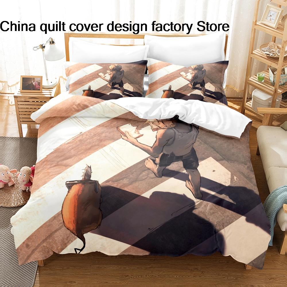 3D Printed Red Hair Girl Bedding Set Duvet Cover Pillowcase For Adult Kids Bedroom Decor Twin Full Queen King Size Bed Linen