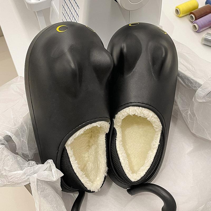 Kitten non-slip waterproof cute cotton shoes women wear winter and autumn bags and cartoon home thick-soled warm cotton slippers 35-36 2980₽