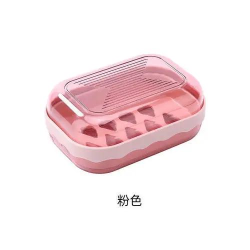 1PC Dustproof Soap Box with Lid No Drill Creative Drainage Design for Bathroom Home Cute Soap Storage Organizer Soap Container