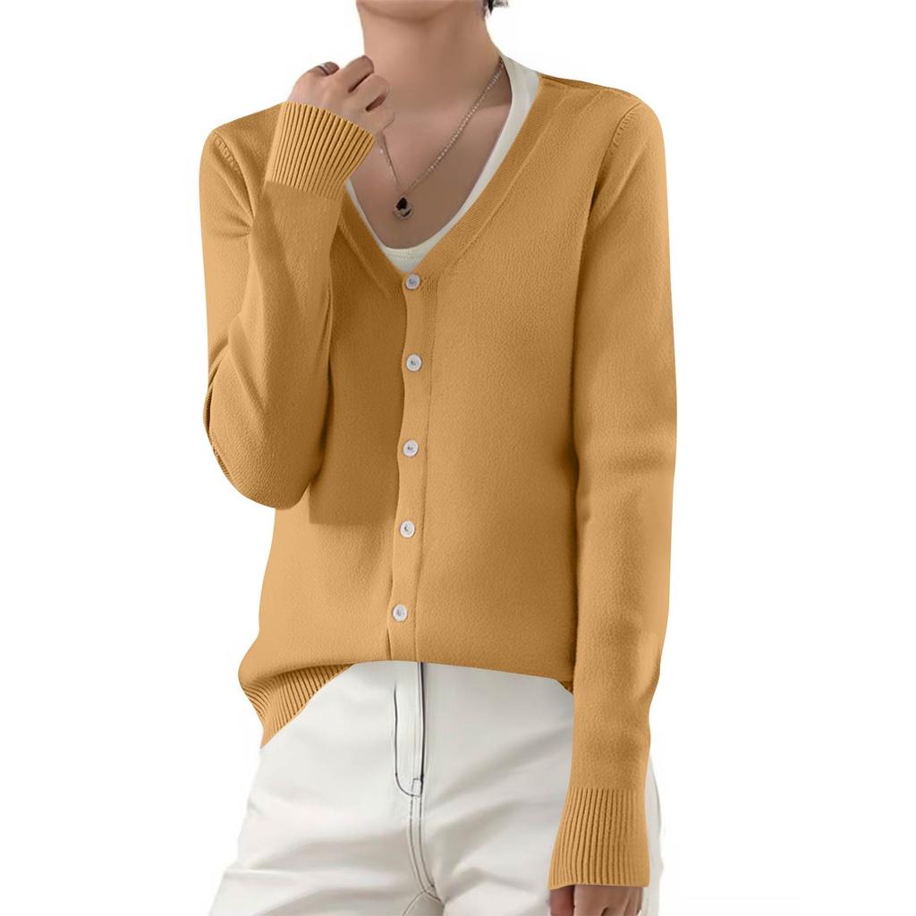 Women's Fashionable Casual Solid Color Long Sleeve Top