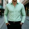 Essential Men's Striped Long-sleeve Shirt, Stylish Formal Casual Wear, Comfortable.