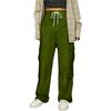 Women's Casual Cotton Linen Cargo Pants with Multi-Pockets for Everyday Wear