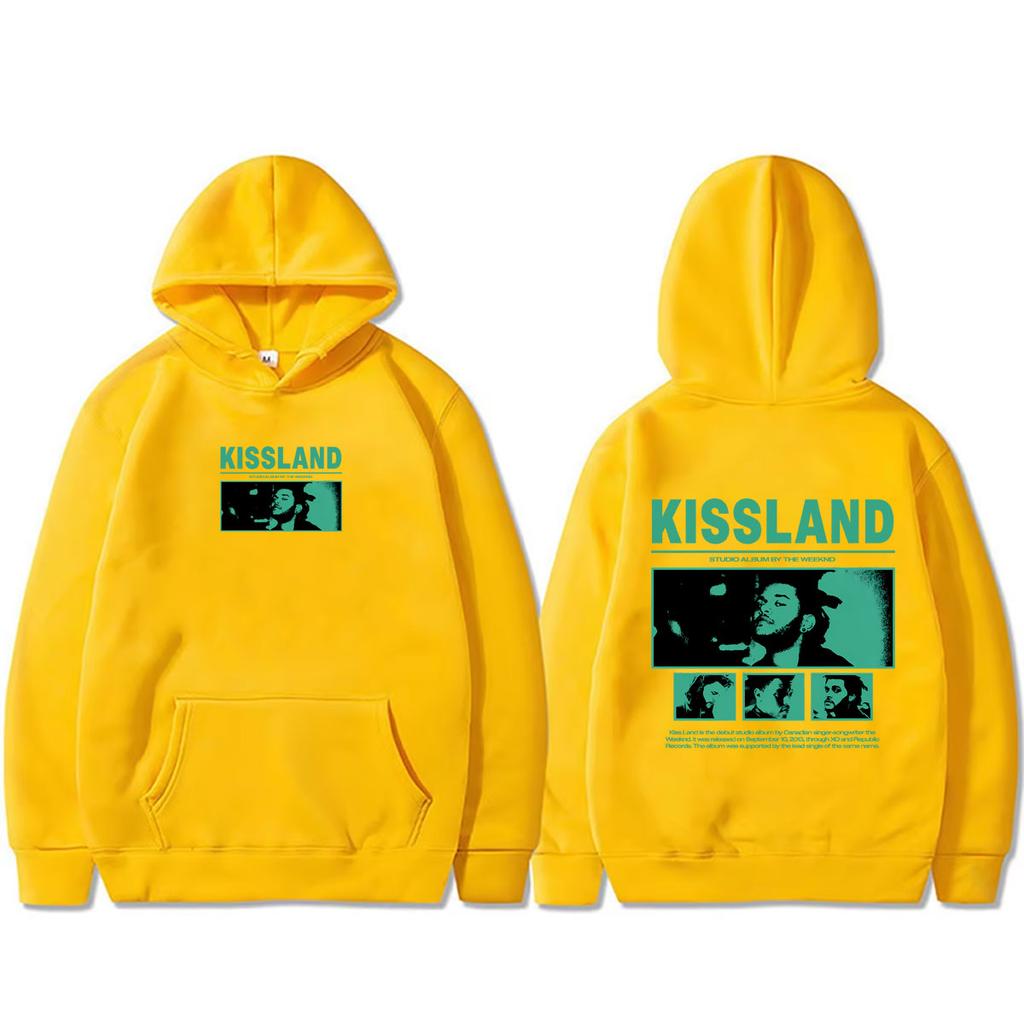 Rapper The Weeknd Kiss Land Album Graphic Hoodie Men Women Hip Hop Fashion Pop Music Streetwear Men's Casual Oversized Hoodies
