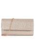 Women's Evening Bag: Handheld or Crossbody with Shiny Stitching Details