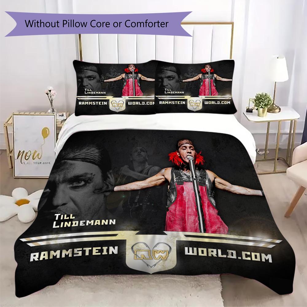 Rammstein, the German heavy metal rock band, lead singer Till Lindemann's household items, pillowcase, bedspread, bed cover (without core)R5