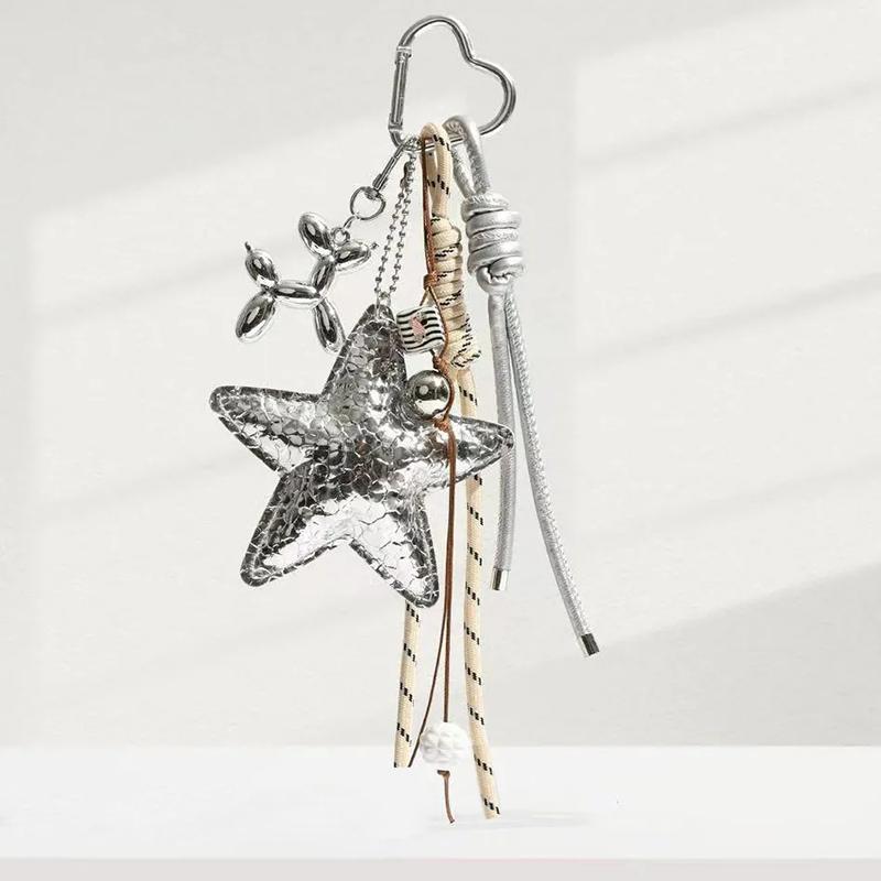 Five-pointed Star VersatileWomen Handbag Hanging Decoration Fashion PU Leather Star Bag Pendant