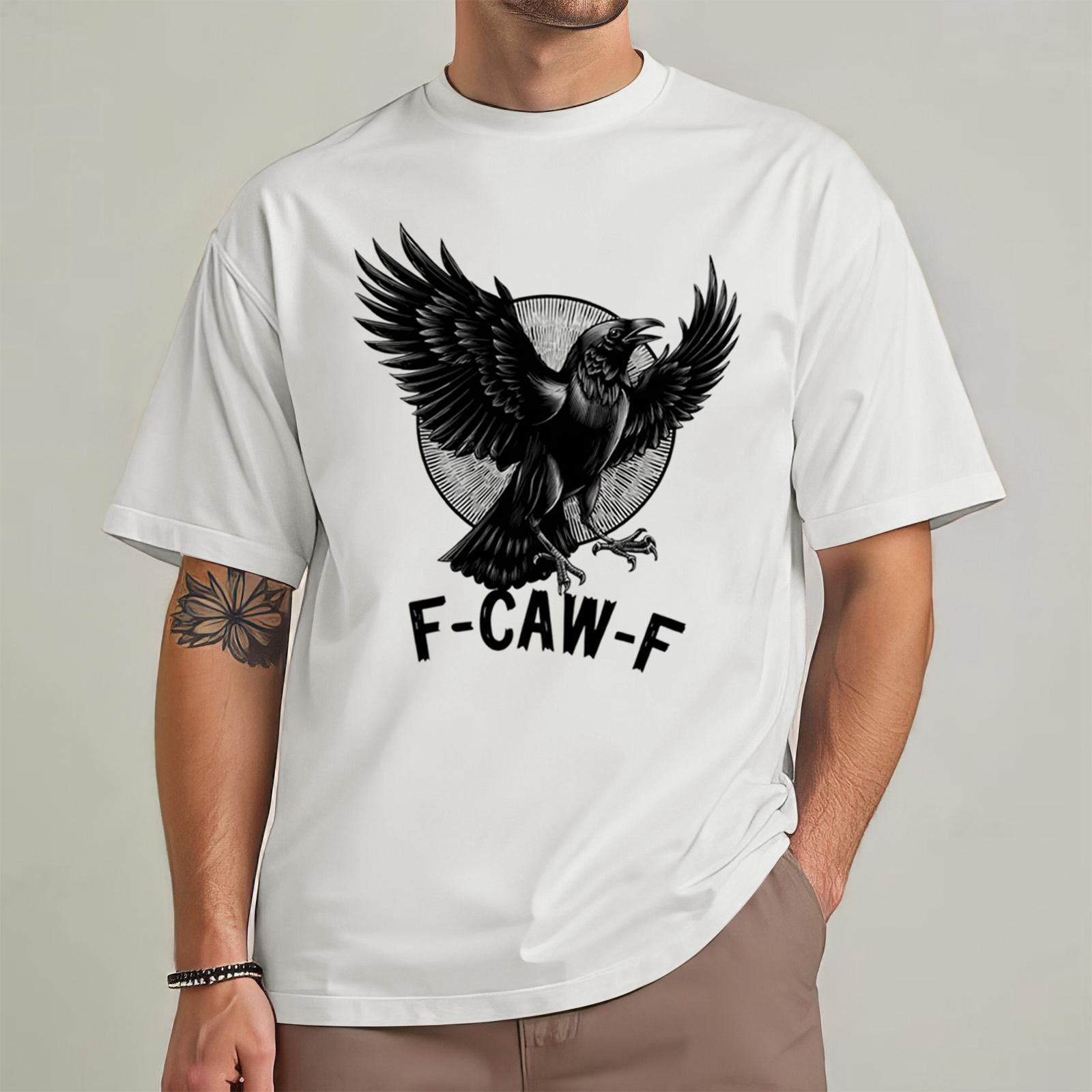 

Мужская мода повседневный принт с коротким рукавом круглый вырез пуловер топы XL белый