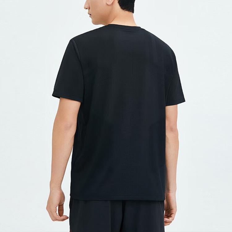 Anta Training Series Logo Letter Short Sleeve T-Shirt Men Tops Basic-Black 152337146-2