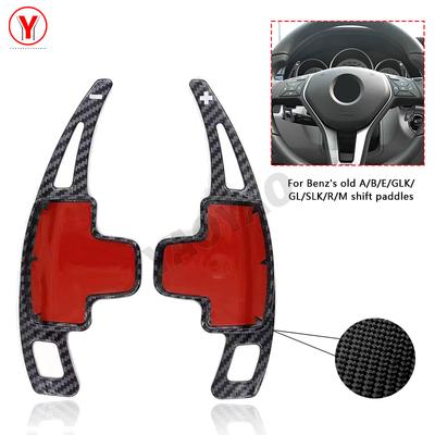 For Mercedes Benz A B M E Class W176 W212 W246 GLK SLK CLA GLA Carbon Fiber Car Steering Wheel Paddle Shift Extension Shifters