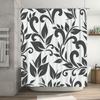 Classic Floral Shower Curtain Fabric Home Decor Waterproof Bath Accessories 180X240Cm Grey White Black Pattern