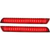 Rear Bumper Reflector Fog Brake Tail Light 20998413 20998412 Red LED for Chevrolet Malibu 2012-2015 Red Smoked Lens (Set of 2)