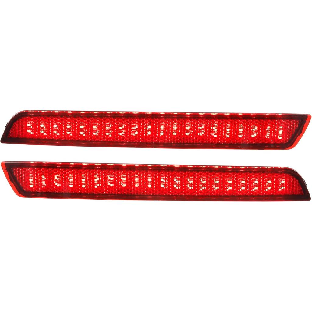 Rear Bumper Reflector Fog Brake Tail Light 20998413 20998412 Red LED for Chevrolet Malibu 2012-2015 Red Smoked Lens (Set of 2)