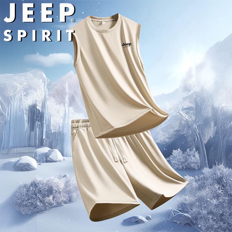 

JEEP SPIRIT Men s Summer T-Shirt & Shorts Sport Set M