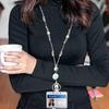 Lanyards For Id Badges And Keys, Retractable Badge Lanyard For Women, Beaded Teacher Lanyard With Badge Reel And Id Holder