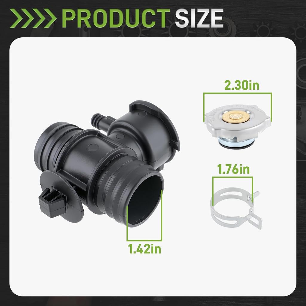 55116901AA Radiator Coolant Filler Neck Radiator Hose Connector With Engine Radiator Cap Compatible With Chrysler Sebring Compatible With Dodge