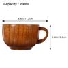 Small Coffee Cup Wooden Cup 200Ml Ergonomic Handle Stylish Tea Coffee Mug Handheld Office Water Mug Wooden Cups