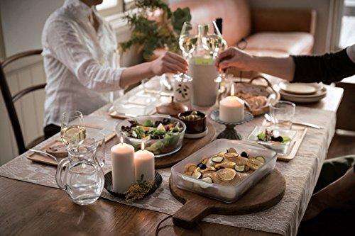 Aderia Cerabake Rectangle Roaster Medium, Heat-Resistant Glass Gratin Dish, 1800ml [Non-Stick, Microwave and Oven Safe, Ceramic Coating] K-9428