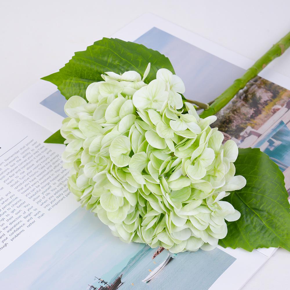 

Имитация 3D Ощущения Большая Гортензия, Ощущение Влажности Высококлассное Украшение для Гостиной Дома Свадебная Цветочная Композиция Гортензия Искусственный Цветок светло-зеленый
