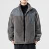 Thick Cotton-padded Jacket for Men's Autumn and Winter New Thickened Thermal Cotton Jacket for Men's Splicing Stand-up Collar Cotton Jacket