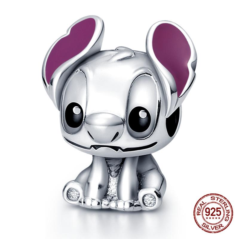 Tree Spirit Cheshire Cat Stitch Bead Giant Dumbo charms plata de ley 925 original Fit Bracelet DIY Jewelry Making Women's Gift