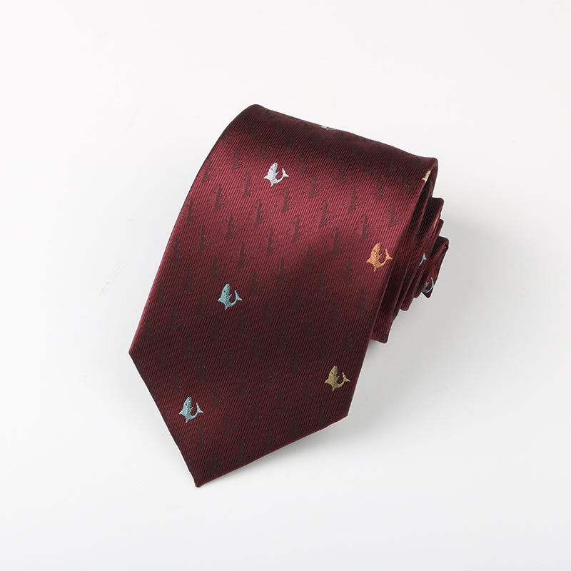 Pattern Tie Men'S Wedding Groom Suit Dress Striped Burgundy 8Cm Hand Tie