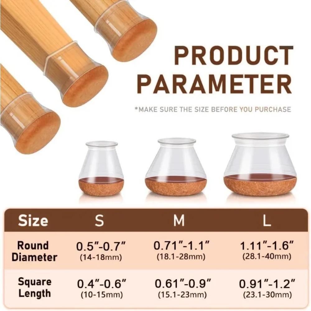 Verdickte Silikon-Stuhlbein-Kappen Weiche Stumme Möbel-Fußpolster Schutzhüllen Stuhlbein Boden Schoner